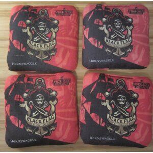Black Flag Cornhole Bags - Hornswaggle - Red - ACL Pro